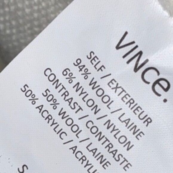 NEW VINCE Shawl Collar Wool Cardigan Wool Sweater Winter White Size Small - Picture 7 of 8